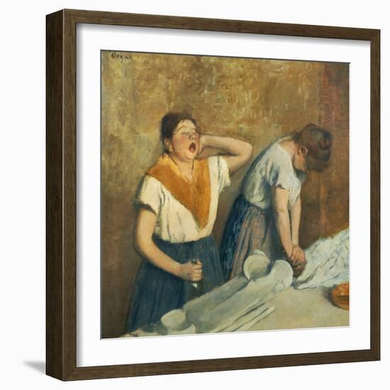 The Laundry Workers (The Ironing), circa 1874-76-Edgar Degas-Framed Giclee Print