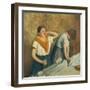 The Laundry Workers (The Ironing), circa 1874-76-Edgar Degas-Framed Giclee Print