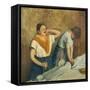 The Laundry Workers (The Ironing), circa 1874-76-Edgar Degas-Framed Stretched Canvas