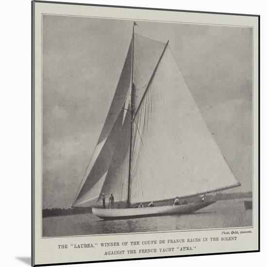 The Laurea, Winner of the Coupe De France Races in the Solent Against the French Yacht Anna-null-Mounted Giclee Print