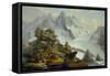 The Lauteraar-Glacier-Caspar Wolf-Framed Stretched Canvas