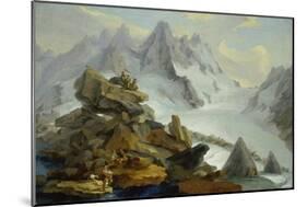 The Lauteraar-Glacier-Caspar Wolf-Mounted Giclee Print