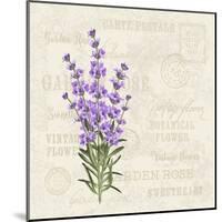 The Lavender Elegant Card. Vintage Postcard Background Vector Template for Wedding Invitation. Labe-Kotkoa-Mounted Art Print