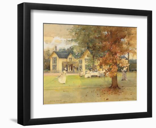 The Lawn Tennis Party at Marcus, 1889-Arthur Melville-Framed Giclee Print