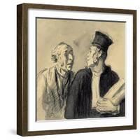 The Lawyer and His Client-Honore Daumier-Framed Giclee Print