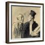 The Lawyer and His Client-Honore Daumier-Framed Giclee Print