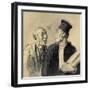 The Lawyer and His Client-Honore Daumier-Framed Giclee Print