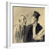 The Lawyer and His Client-Honore Daumier-Framed Giclee Print