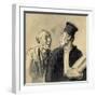 The Lawyer and His Client-Honore Daumier-Framed Giclee Print