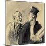 The Lawyer and His Client-Honore Daumier-Mounted Giclee Print