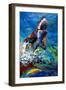 The Lawyer Breeching Great White Shark-Jace D. McTier-Framed Giclee Print