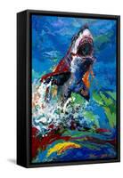 The Lawyer Breeching Great White Shark-Jace D. McTier-Framed Stretched Canvas