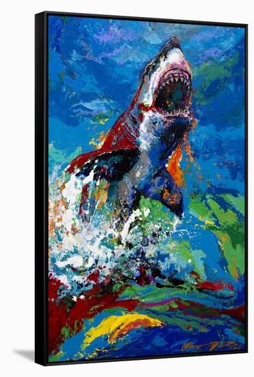 The Lawyer Breeching Great White Shark-Jace D. McTier-Framed Stretched Canvas
