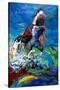 The Lawyer Breeching Great White Shark-Jace D. McTier-Stretched Canvas