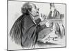 The Lawyer, Caricature-Honore Daumier-Mounted Giclee Print