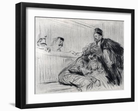 The Lawyer Speaking with the Prevenu, 1925-Jean Louis Forain-Framed Giclee Print