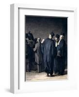 The Lawyers, 1870-75-Honore Daumier-Framed Giclee Print