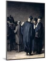 The Lawyers, 1870-75-Honore Daumier-Mounted Giclee Print