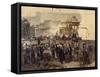 The Laying of the Cornerstone of the Galleria Victor Emmanuel II in Milan, March 7, 1865-Domenico Induno-Framed Stretched Canvas