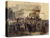 The Laying of the Cornerstone of the Galleria Victor Emmanuel II in Milan, March 7, 1865-Domenico Induno-Stretched Canvas