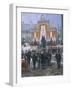 The Laying of the Cornerstone of the Galleria Vittorio Emanuele in Milan, 1865-Domenico Induno-Framed Giclee Print