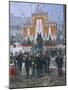 The Laying of the Cornerstone of the Galleria Vittorio Emanuele in Milan, 1865-Domenico Induno-Mounted Giclee Print