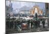 The Laying of the Cornerstone of the Galleria Vittorio Emanuele in Milan, 1865-Domenico Induno-Mounted Giclee Print