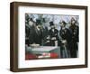 The Laying of the Cornerstone of the Galleria Vittorio Emanuele in Milan-Domenico Induno-Framed Giclee Print