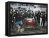 The Laying of the Cornerstone of the Galleria Vittorio Emanuele in Milan-Domenico Induno-Framed Stretched Canvas