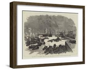 The Laying of the Memorial Stone of the New Tower Bridge by the Prince of Wales-Joseph Nash-Framed Giclee Print