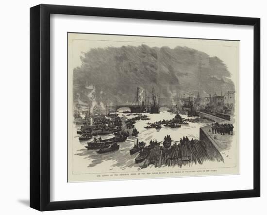 The Laying of the Memorial Stone of the New Tower Bridge by the Prince of Wales-Joseph Nash-Framed Giclee Print