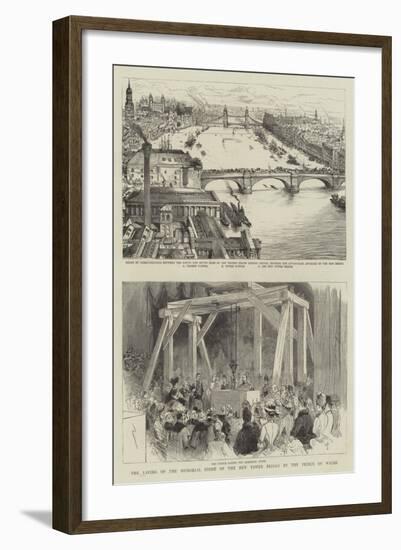 The Laying of the Memorial Stone of the New Tower Bridge by the Prince of Wales-Henry William Brewer-Framed Giclee Print