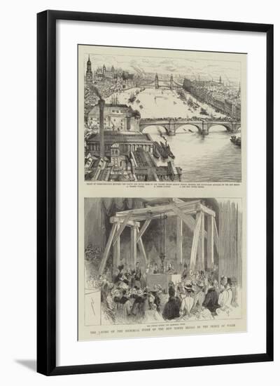 The Laying of the Memorial Stone of the New Tower Bridge by the Prince of Wales-Henry William Brewer-Framed Giclee Print