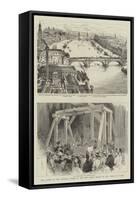 The Laying of the Memorial Stone of the New Tower Bridge by the Prince of Wales-Henry William Brewer-Framed Stretched Canvas