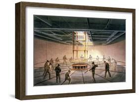 The laying of the transatlantic telegraph cable, 1865-1866-Robert Dudley-Framed Giclee Print