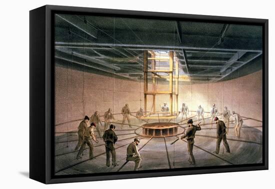 The laying of the transatlantic telegraph cable, 1865-1866-Robert Dudley-Framed Stretched Canvas