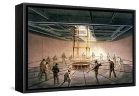 The laying of the transatlantic telegraph cable, 1865-1866-Robert Dudley-Framed Stretched Canvas