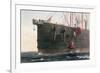 The laying of the transatlantic telegraph cable, August 8th, 1866-Robert Dudley-Framed Giclee Print