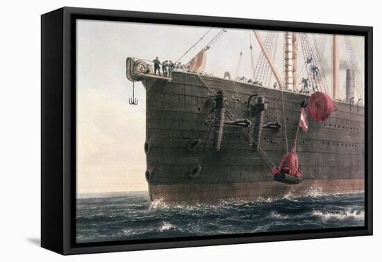 The laying of the transatlantic telegraph cable, August 8th, 1866-Robert Dudley-Framed Stretched Canvas