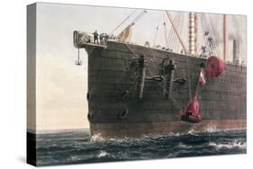 The laying of the transatlantic telegraph cable, August 8th, 1866-Robert Dudley-Stretched Canvas