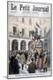 The Laying of Wreaths by Students at the Statue of Joan of Arc, Paris, 1894-null-Mounted Giclee Print