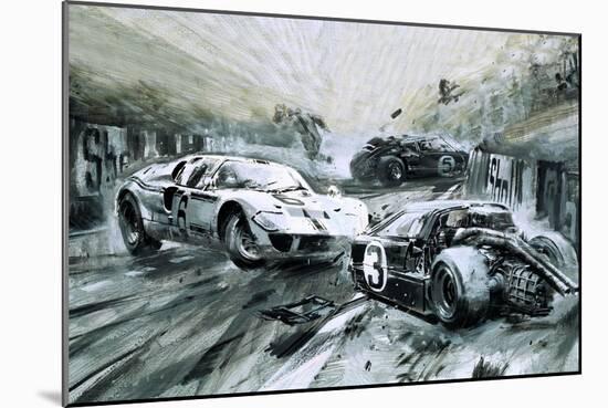 The Le Mans Race in 1967-Graham Coton-Mounted Giclee Print