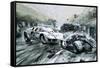 The Le Mans Race in 1967-Graham Coton-Framed Stretched Canvas