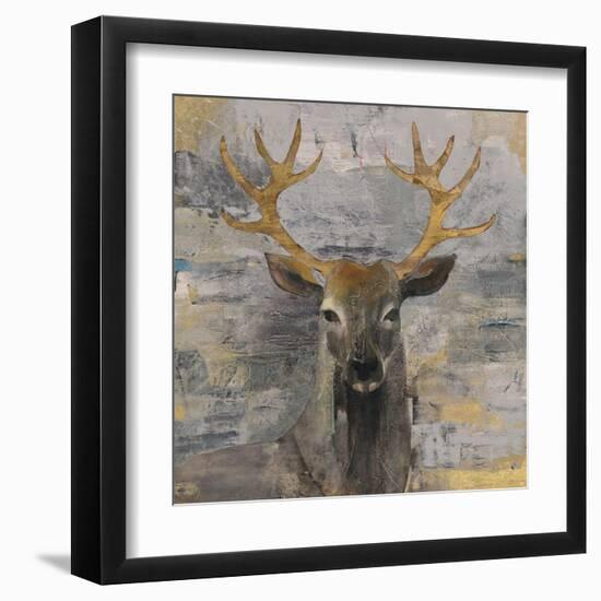 The Leader Gold Light Grey-Albena Hristova-Framed Art Print