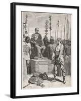 The Leader of the Gauls Vercingetorix Lays His Arms Before Caesar-Lodovico Pogliaghi-Framed Photographic Print