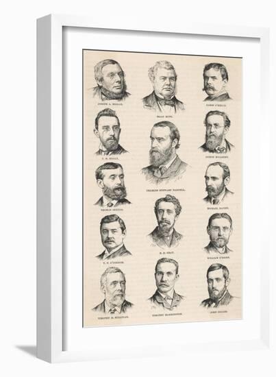 The Leaders of the Irish Parliamentary Party Including Charles Stewart Parnell-null-Framed Art Print