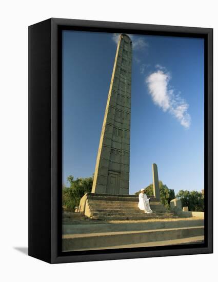 The Leaning Stele of King Ezana, Axum, Ethiopia, Africa-Julia Bayne-Framed Stretched Canvas