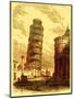 The Leaning Tower, and Apsis of the Cathedral, Pisa, Illustration from 'The World as it Is'-English-Mounted Giclee Print