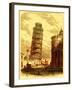 The Leaning Tower, and Apsis of the Cathedral, Pisa, Illustration from 'The World as it Is'-English-Framed Giclee Print
