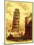 The Leaning Tower, and Apsis of the Cathedral, Pisa, Illustration from 'The World as it Is'-English-Mounted Giclee Print